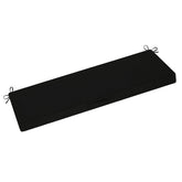 downluxe outdoor bench cushion black front view