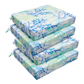 downluxe Outdoor Chair Cushion front view in Blue Coral