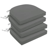 downluxe Outdoor Chair Cushion front view in dark grey