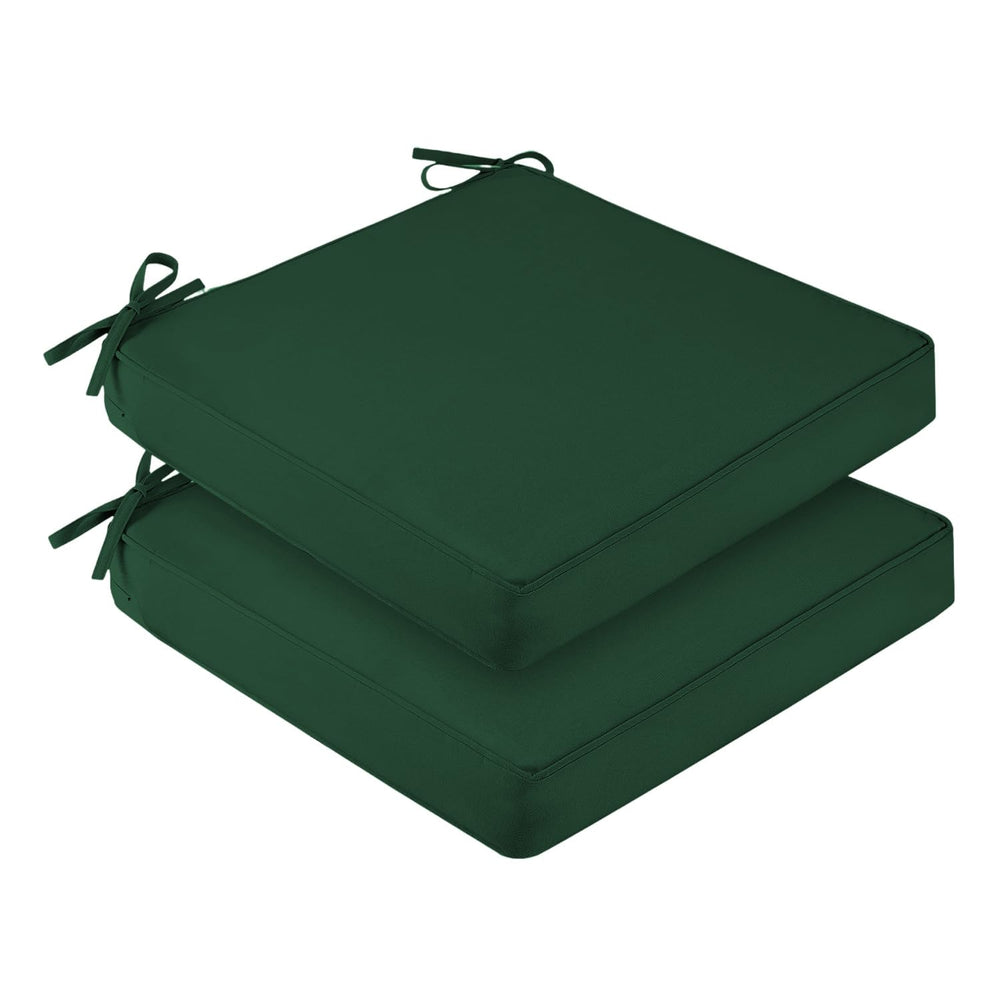 downluxe outdoor chair cushions front view in forest green