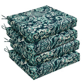 downluxe Outdoor Chair Cushions front view in Green Paramecium