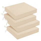 downluxe outdoor chair cushions set of 4 beige front view
