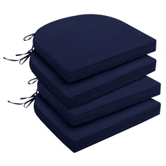 downluxe outdoor chair cushions set of 4 in navy front view