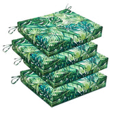 downluxe outdoor chair cushions set of 4 in palm leaves design