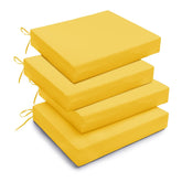 downluxe outdoor chair cushions set of 4 yellow front view
