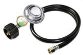 DOZYANT 3 Feet Propane Regulator Hose with Tank Gauge, black