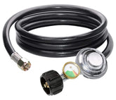 DOZYANT 6 Feet Propane Regulator Hose with Tank Gauge, Black