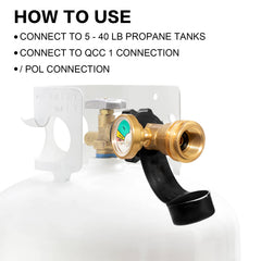 DOZYANT Propane Gauge with brass material close-up
