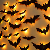 DR.DUDU 36 Pack Orange LED Light Up Bats front view