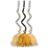 DR.DUDU Animated Witches Broom 35 inch front view with orange LED