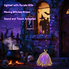 DR.DUDU witches broom in a Halloween décor setting