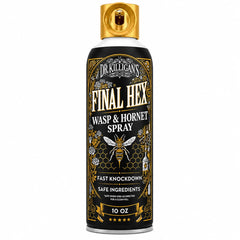 Dr. Killigan's Final Hex wasp spray front view, 10oz aerosol can