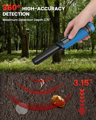 DR.ÖTEK Pinpointer showing 360° detection feature