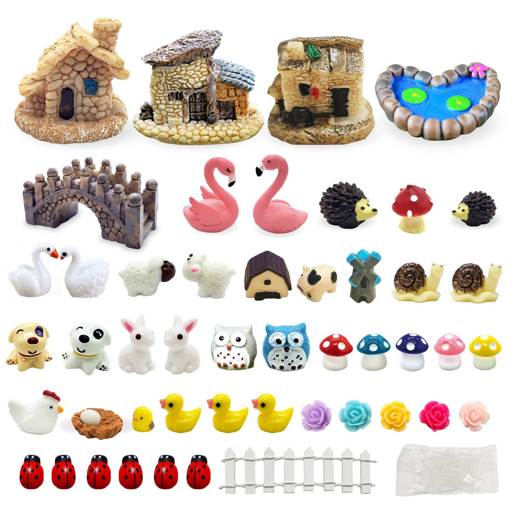 Dracarys 50 Pieces Fairy Garden Accessories multicolour figurines
