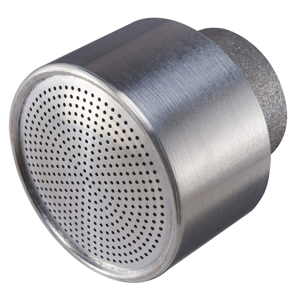 Dramm 400DC Water Breaker Nozzle front view in metallic aluminum