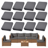 DREAHOTEXTIL 12Pcs Outdoor Cushion Covers in Grey, front view