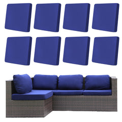 DREAHOTEXTIL 8Pcs Outdoor Cushion Covers in Lake Blue front view