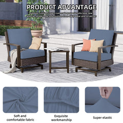 DREAHOTEXTIL cushion covers displayed on outdoor patio furniture