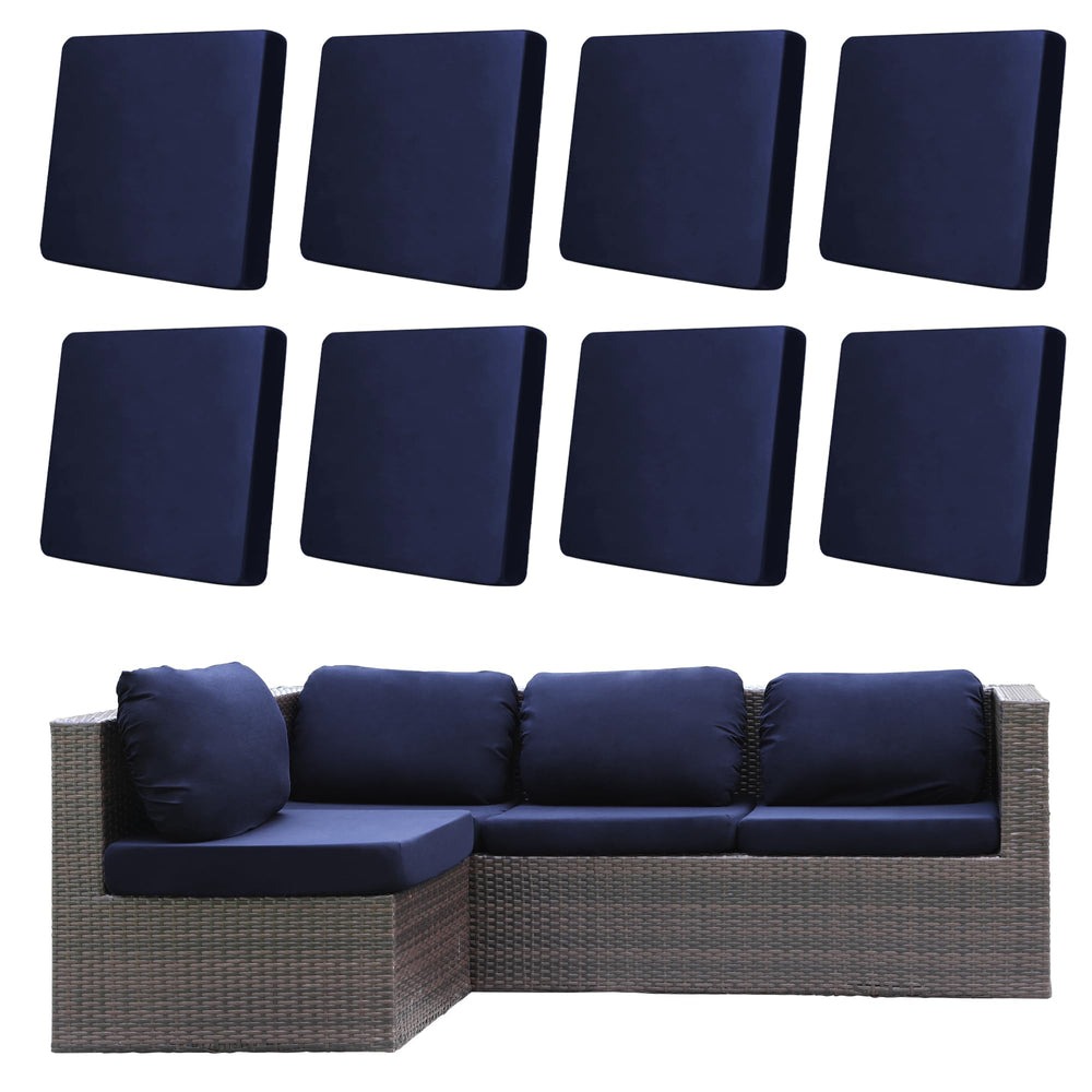 DREAHOTEXTIL outdoor cushion covers pack of 8 in navy blue