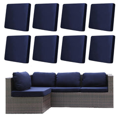 DREAHOTEXTIL outdoor cushion covers pack of 8 in navy blue