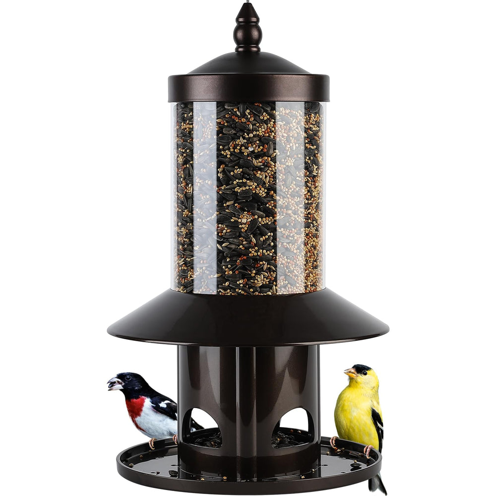 Dreamdrawer Squirrel-Proof Bird Feeder front view in bronze