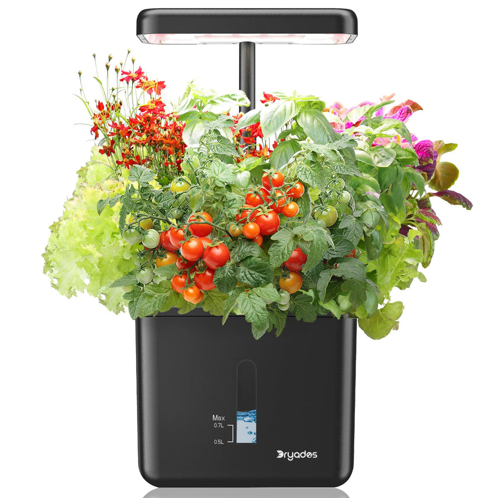 DRYADES Indoor Garden Growing System front view with LED grow light