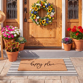 Drydiet coir welcome mat set including crystal velvet and coir doormat