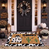 Drydiet Halloween Layered Doormat Set with cowboy ghost design