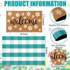 Drydiet Spring Layered Door Mat set displayed together