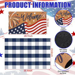 Drydiet Welcome Door Mat showing top layer with fireworks design