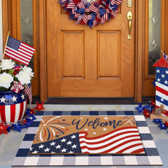 Drydiet Welcome Door Mat with non-slip rubber backing