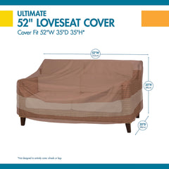 Duck Covers Ultimate Loveseat Cover with click-close straps