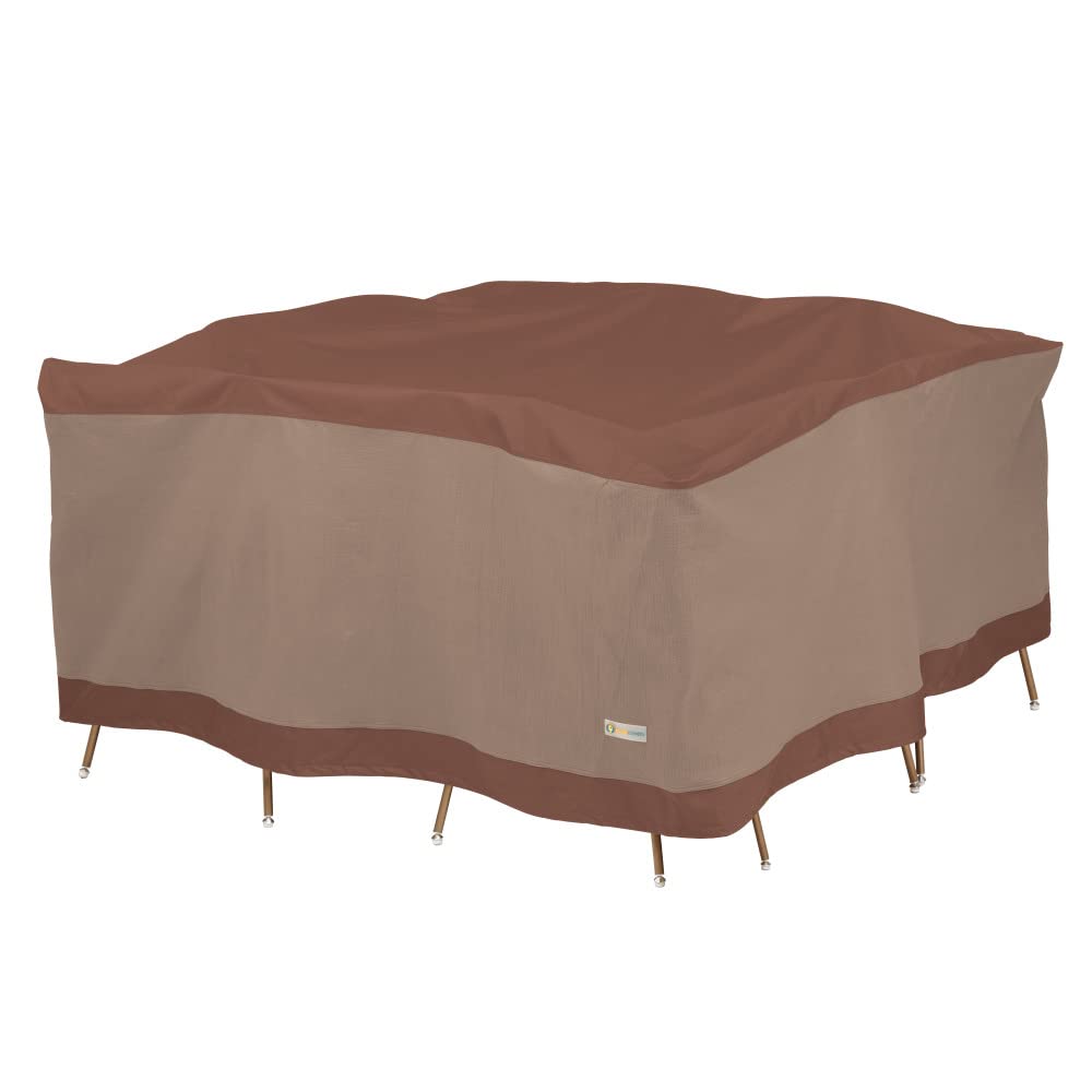 Duck Covers Ultimate Waterproof Outdoor Table & Chair Cover in mocha cappuccino
