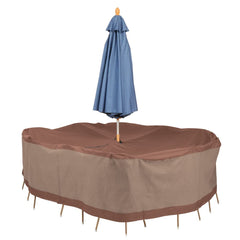 Duck Covers Ultimate Waterproof Outdoor Table & Chair Set Cover in mocha cappuccino
