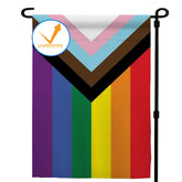 ducuh Progress Pride Rainbow Garden Flag front view