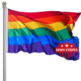 ducuh Rainbow Pride Flag 3x5 front view with vibrant colors