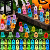 DULEFUN 120PCS Halloween Luminous Mini Ghosts in assorted colours