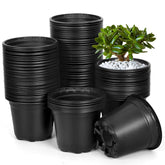 DUNPUTE 120 Pack 4 Inch Nursery Pots stacked view