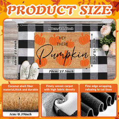 Duraaamo black and white checkered rug from the fall doormat set