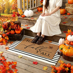 Duraaamo Fall Door Mat set displayed in entryway