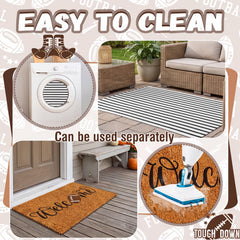 Duraaamo plaid rug in outdoor setting