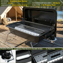 Durable porcelain-coated cooking grates of BESTFIRE Grill
