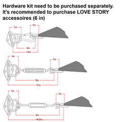 Durable stainless steel D-ring on LOVE STORY shade sail