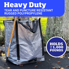 DURASACK Heavy Duty Home and Yard Bag, filled with yard waste