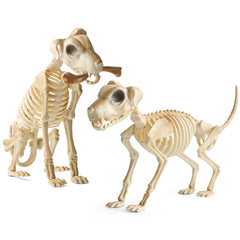 Dusk&Decorum Halloween Skeleton Dog sitting position with bone