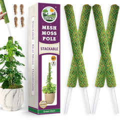 Duspro 22-inch green stackable moss pole front view