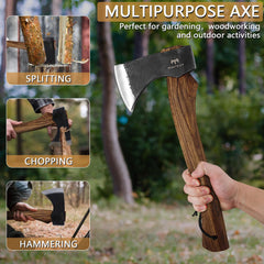 DWFKHT Camping Hatchet in outdoor setting