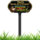 DXSIGN Funny No Soliciting Yard Sign front view