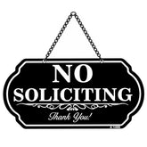 DXSIGN No Soliciting Sign front view 10 x 5 inches