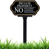 DXSIGN No Trespassing Sign front view, 5x10 inch, aluminum